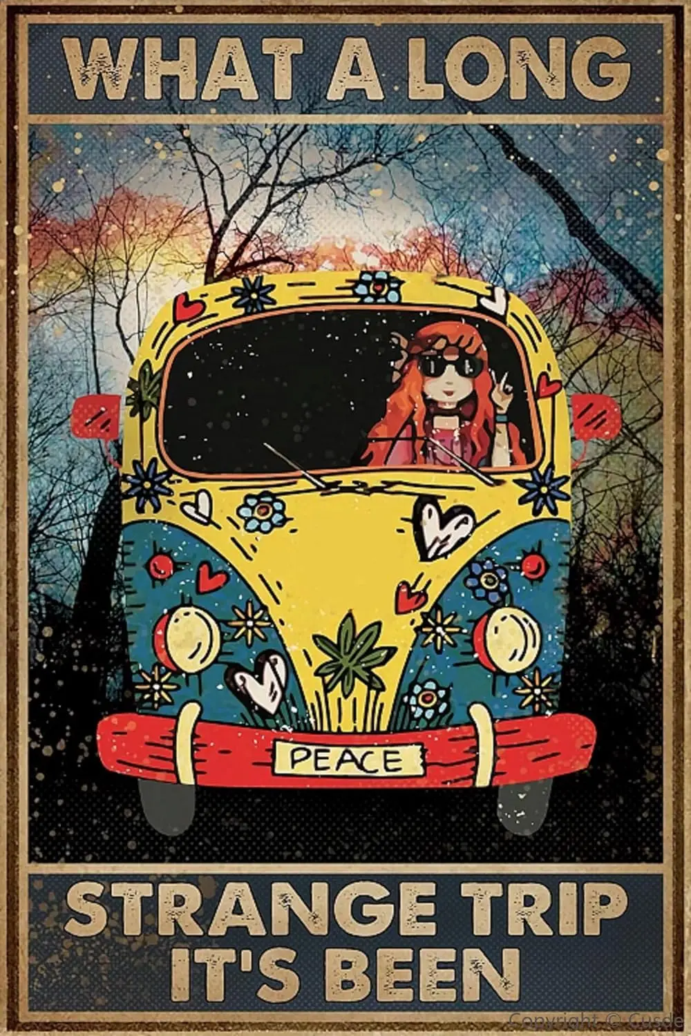 Забавные знаки на заказ Жестяная Табличка в стиле хиппи для долгого странного