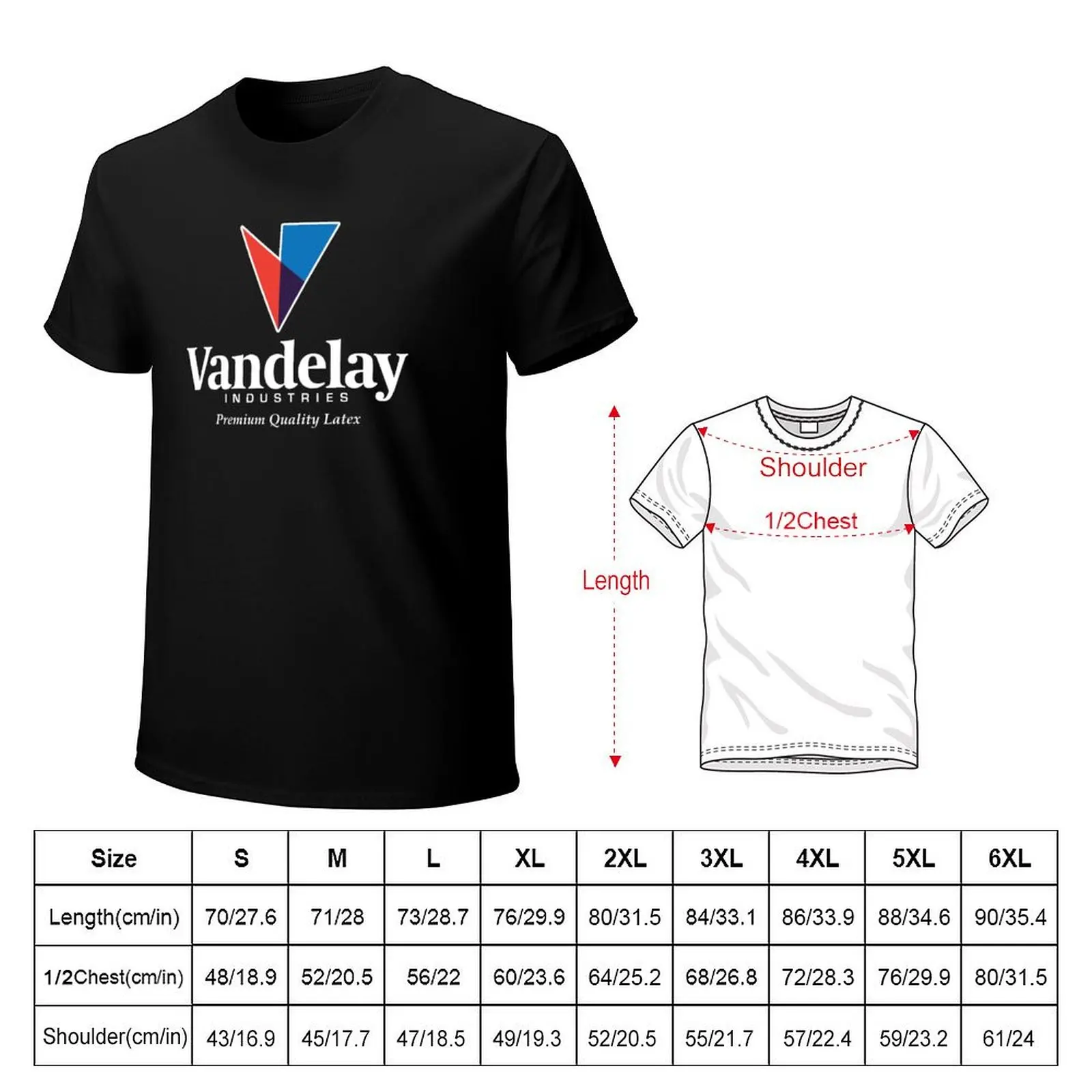 Фото Vandelay Industries - Футболка из латекса премиум-качества, однотонная, с коротким рукавом, хлопковая. №2