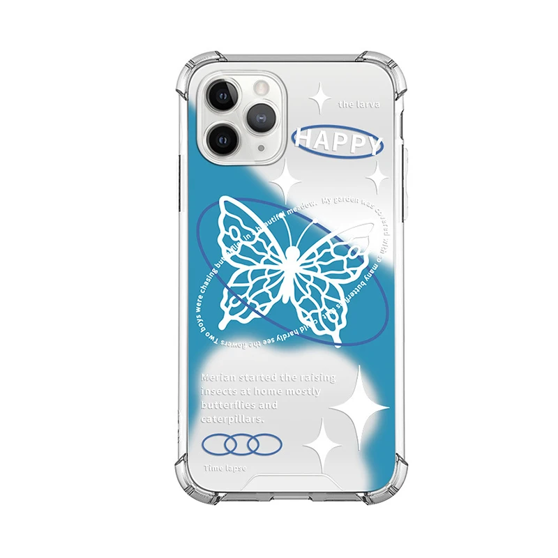 

Painted Mirror Phone Shockproof Case For Iphone 13 12 Mini 14 11 Pro Xs Max X Xr Se 2020 7 8 Plus Four Corner Airbag Back Cover