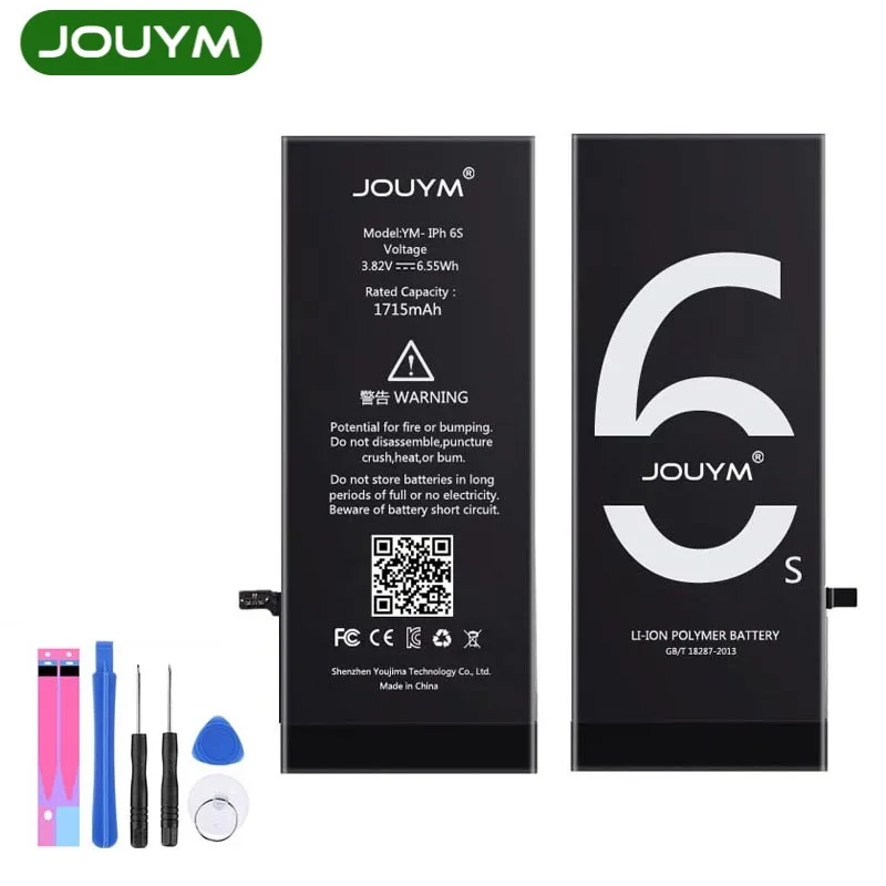 JOUYM Original Phone Battery For iPhone 6 6S 7 8 5S 5 SE 6 plus Replacement Quality Bateria For iPhone6 iPhone7 With Tools kit