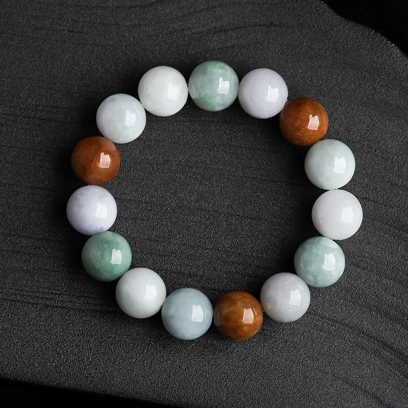 

Burmese Jade Beaded Bracelets Gifts Charm Jewelry Jadeite Talismans Amulets Amulet Accessories Bracelet Emerald Natural Bangles