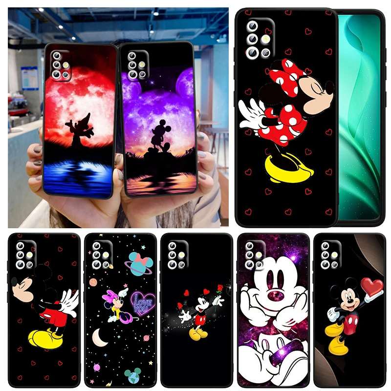 

Cool Art Mickey Minnie Mouse For Samsung A73 A72 A71 A54 A53 A52 A51 A42 A33 A32 A23 A22 A21S A13 A04 A03 5G Black Phone Case