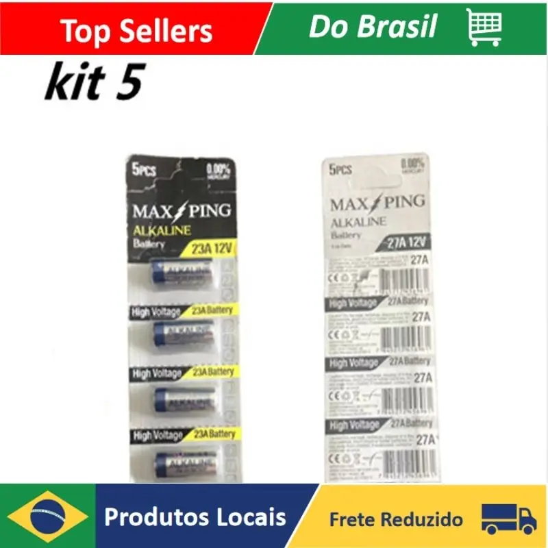 

Pilha Alcalina Bateria 25mAh/27A/12V Cartela Com 5 Unidades