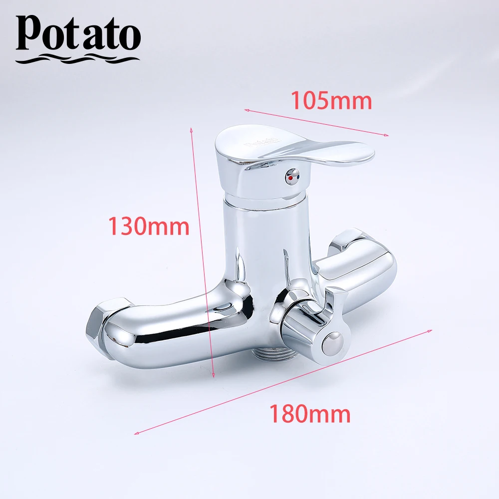 potato bathtub faucet shower head zinc alloy body chrome outlet pipe bathroom shower faucet p22214 free global shipping
