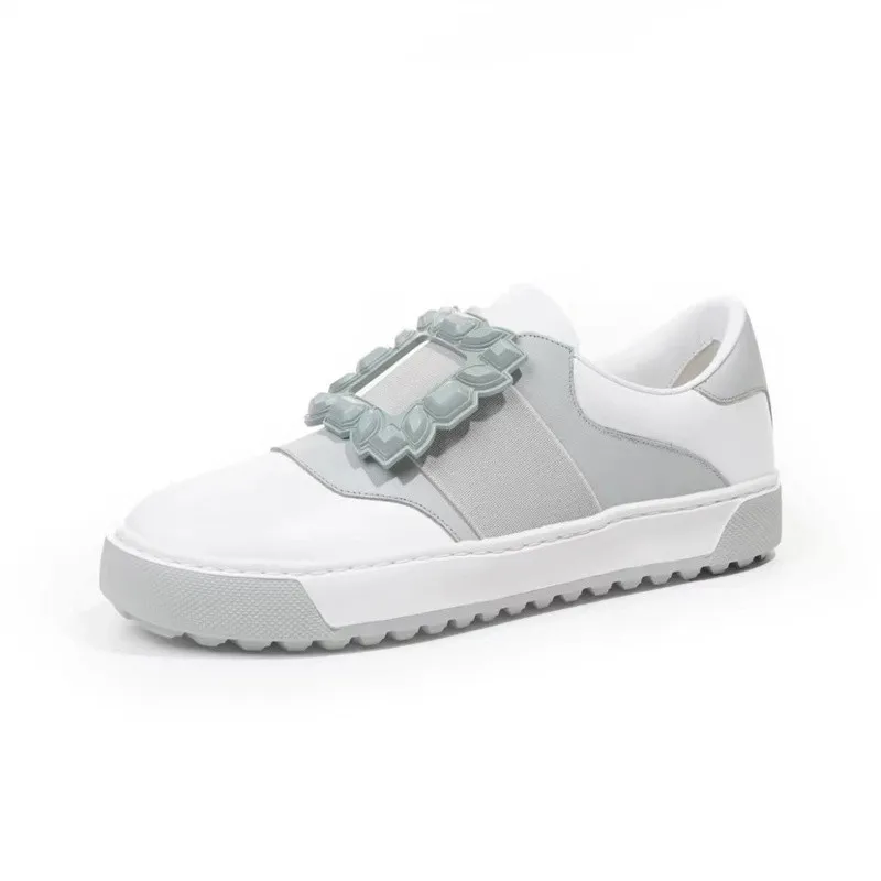 Top Quality Crystal Tennis Female Round Toe Slip-on Flat Ladies Casual Sneaker Lightweight Daily Activities Office Women Shoes