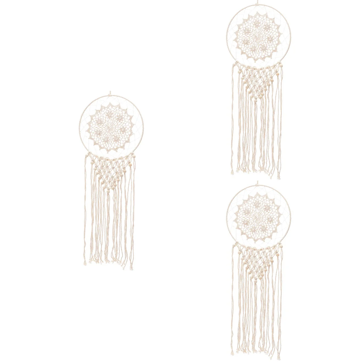 

3x Party Wall Macrame Hanging Macrame Dream Catcher Aesthetic Decor For Teen Girls Adult Bedroom Decor Bohemian Decor