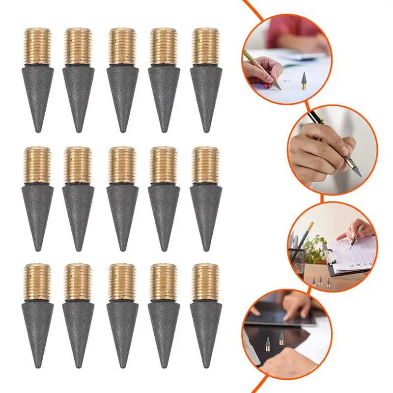 

12pcs Students Pencils Tips Sketching Pencil Replaceable Heads School Stationery