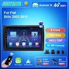 Автомагнитола JUSTNAVI QT5, 9 дюймов, 1280*720, Android 10,0, 4 + 64 ГБ, для Fiat Stilo 2002-2010, GPS-навигация, Wi-Fi, стерео, разъем 2 din