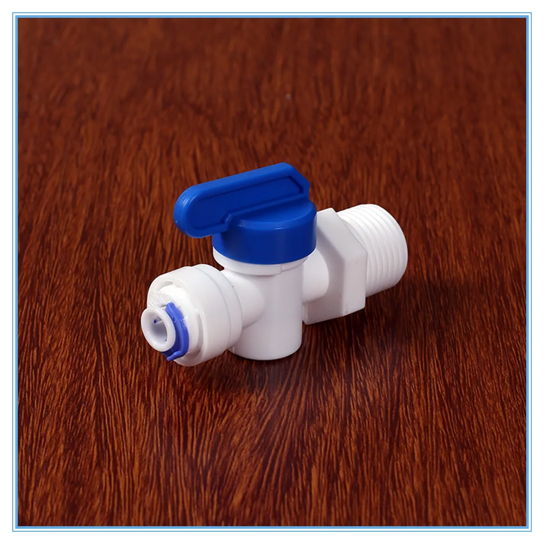 

1/2" Male - 1/4" OD Tube PE Pipe Fitting Backwash Controlled Ball Valve Aquarium RO Water Filter Reverse Osmosis System