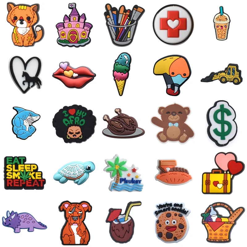 

Новые Подвески для обуви, подвески для крокса, аксессуары для обуви, детские летние женские булавки для джинсов, украшения, рождественские подарки для Crocs, подвески, дизайнерские