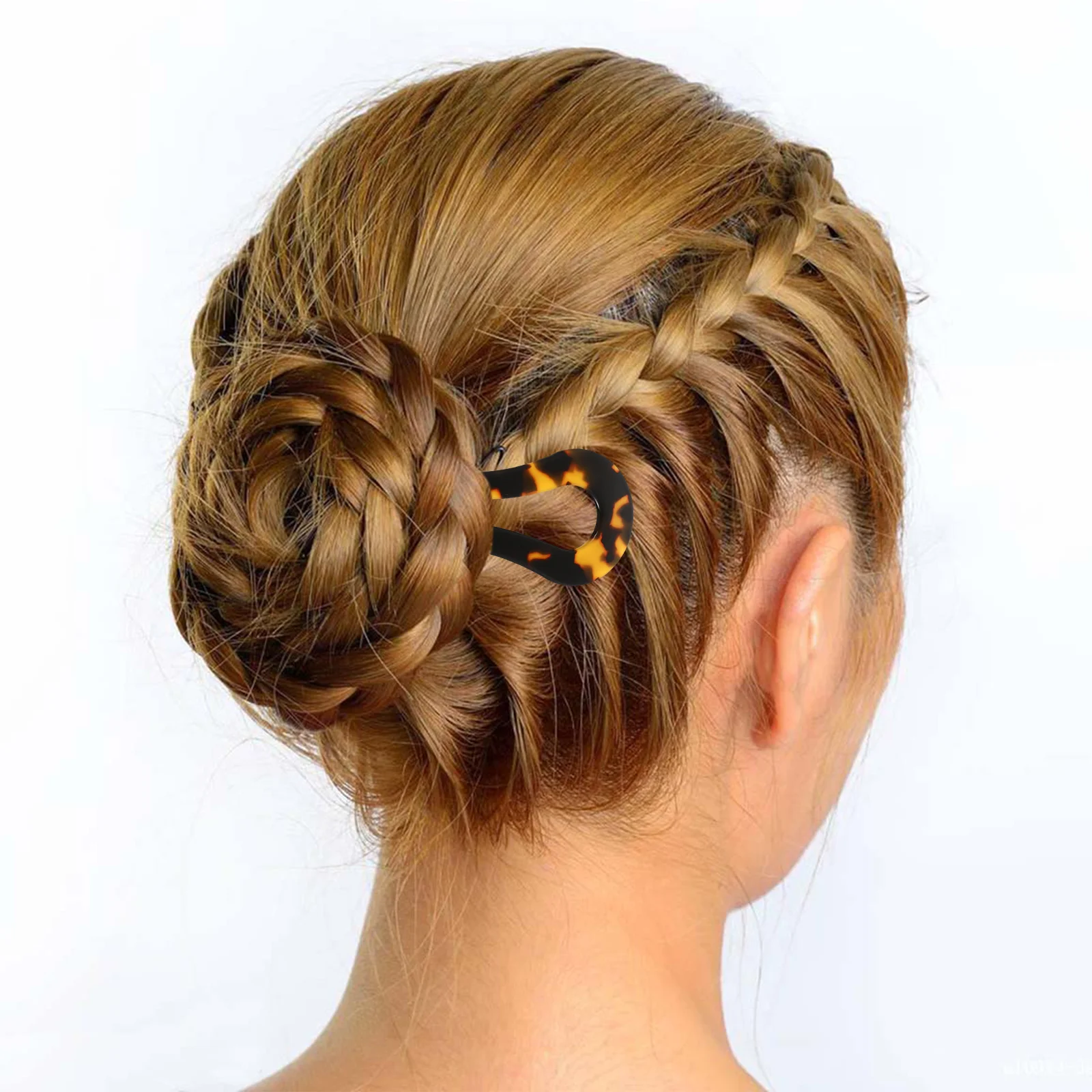 2 шт. французские заколки палочки для волос булочек U-образная заколка волнистые