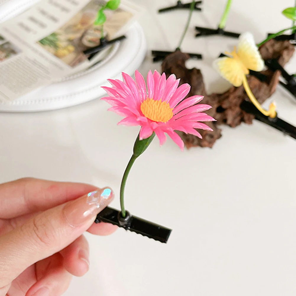 

New Cute Grass Hair Clip Barrtttes Girls Accessories Flower Mushroom Bean Hairclips Women Children Plants Hairpins