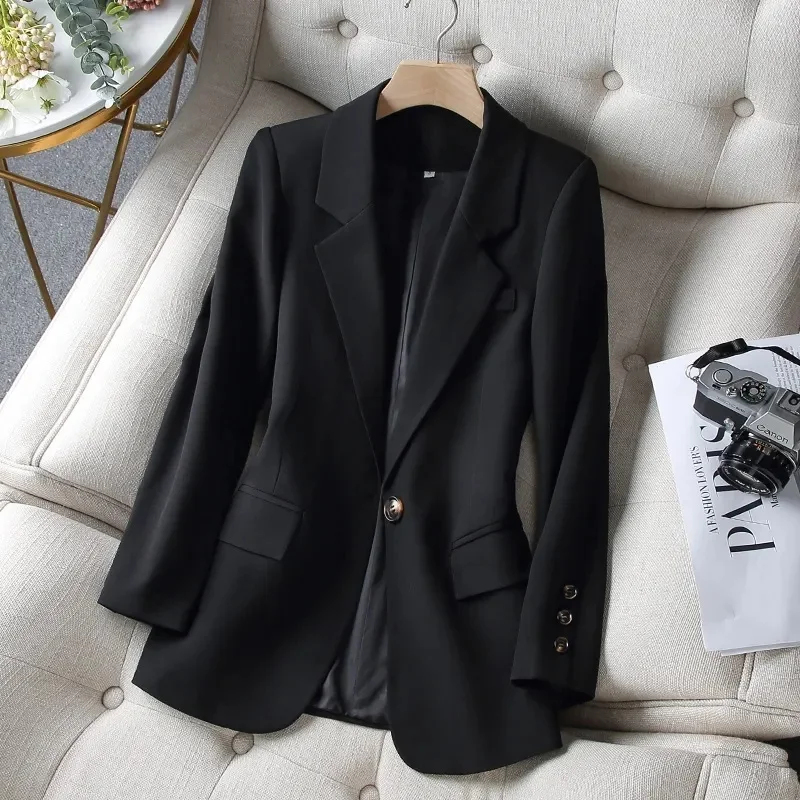 Хаки костюм пальто женский весна осень 2024 новая корейская версия маленький