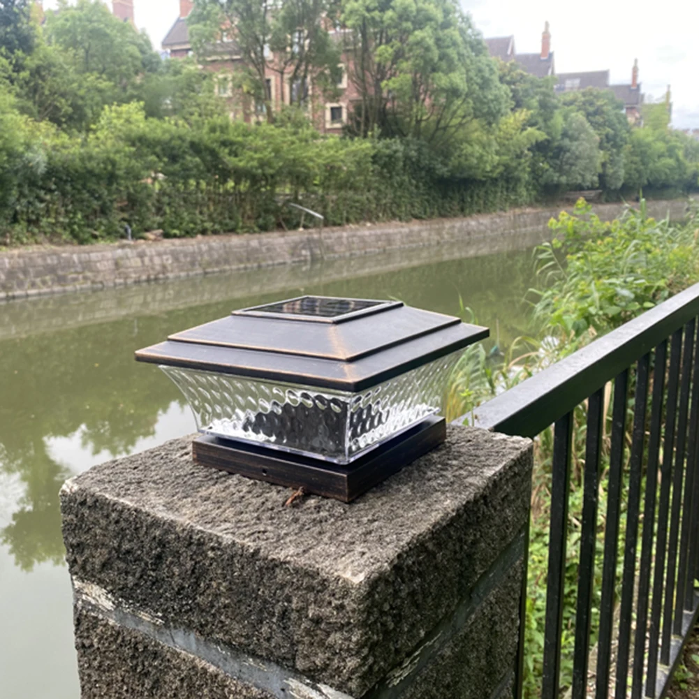 

Solar Post Cap Lights 3 Lighting Modes Waterproof LED Deck Fence Cap Lights for Posts Garden Decoration Accessories