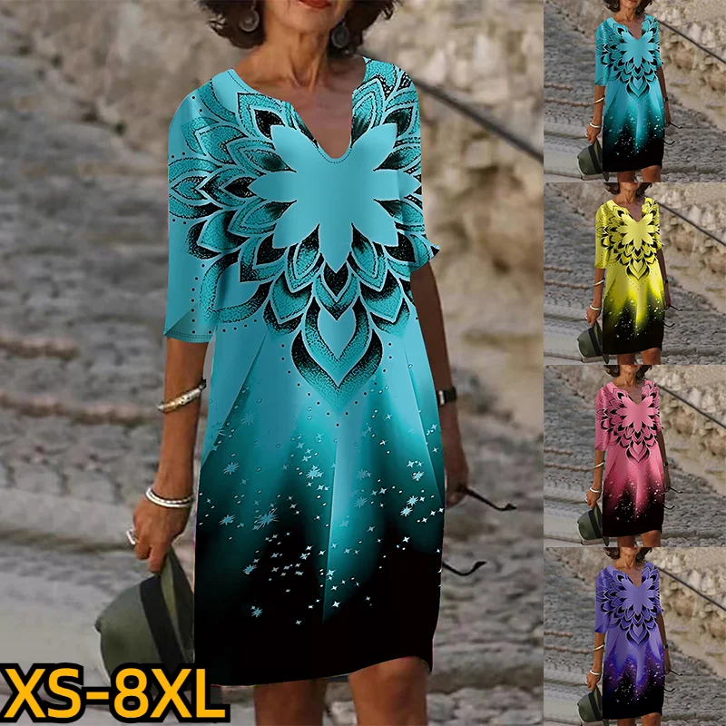 

Новинка 2023, дизайнерская юбка до колен с принтом, летнее платье в стиле ретро, женская сексуальная облегающая юбка, юбка с V-образным вырезом и рукавом до локтя, Женская юбка