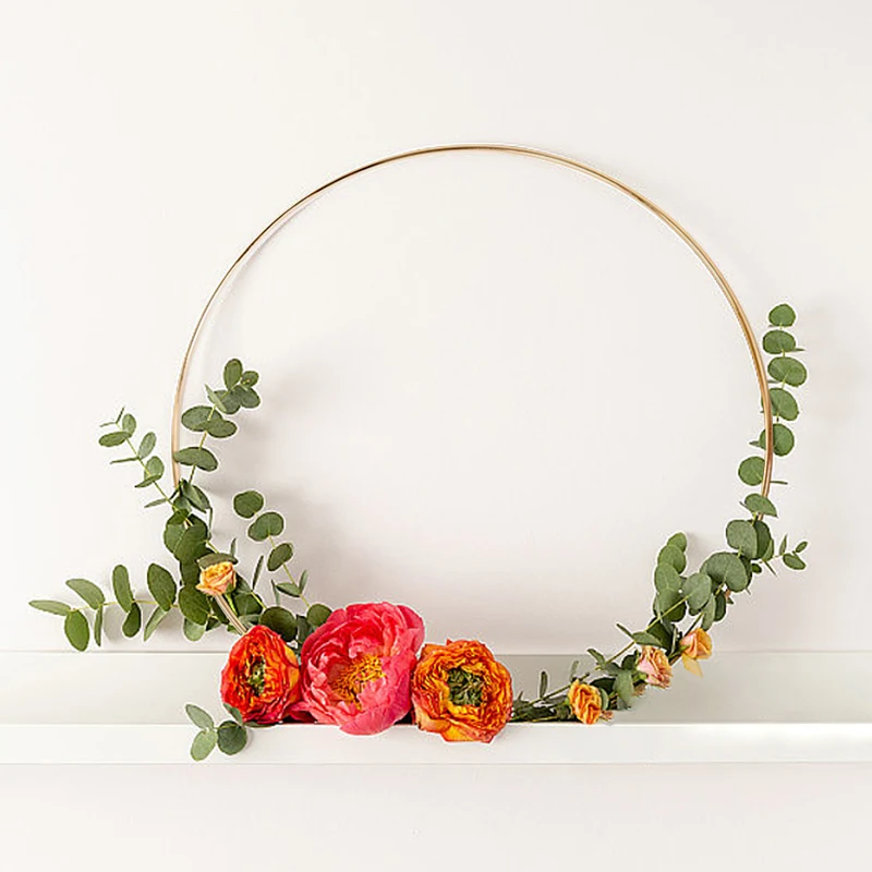 Металлическое кольцо в виде цветов 10-40 см