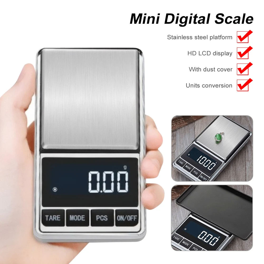 

500gx0.1g Portable Digital Scale Measuring Tools Scales High Precision Pocket Digital Scale Balance Gram Kitchen Bar Home Scales