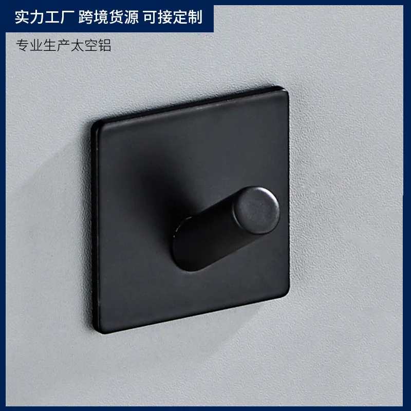 

Punch Free Clothes Hook Wholesale Space Aluminium Door Key Hook Single Kitchen Rag Apron Storage Hook