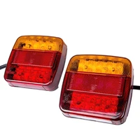 2pcs 12v led tail lights brake stop indicator lamp number plate rear lamps waterproof reflector universal for trailer rv parts