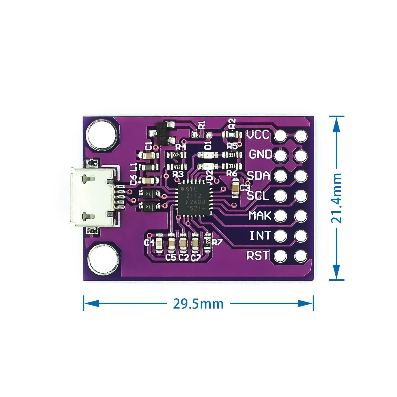 2112 CP2112 оценочный комплект для CCS811 плата отладки USB К I2C связи