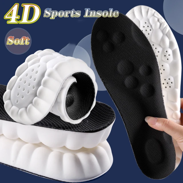4D Running Insole Super Soft Sports Shoes Insoles for Feet Shock Absorption Baskets Shoe Sole Arch Support Orthopedic Inserts 1