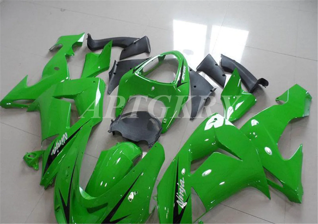 

New ABS Plastic Shell Motorcycle Fairing kit Fit For kawasaki Ninja ZX10R 2006 2007 06 07 10R ZX-10R Custom Green Cool