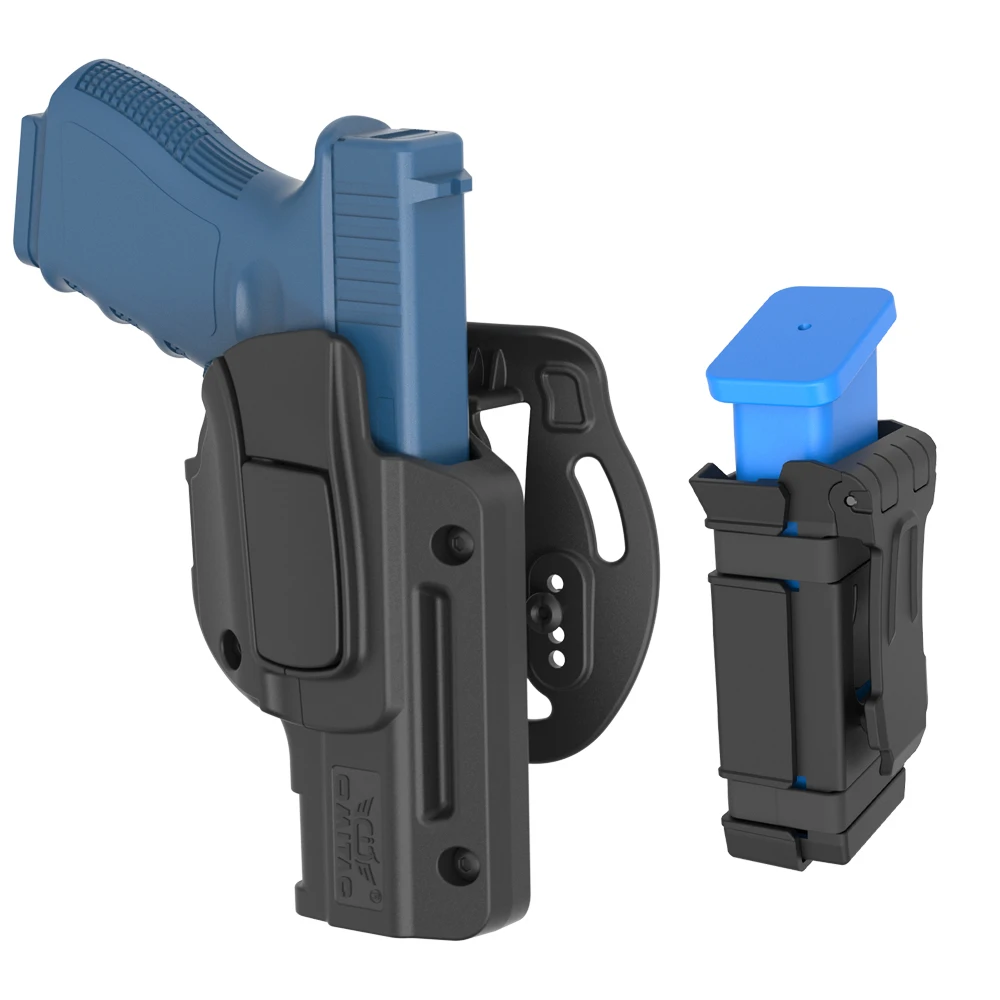 

Glock17 Holster Fits Glock 17,22,31 pistol Gen1-4 G17 Gen5 universal magazine Pouch Fits 9MM,10MM,.357, .40,.45 caliber Tactical