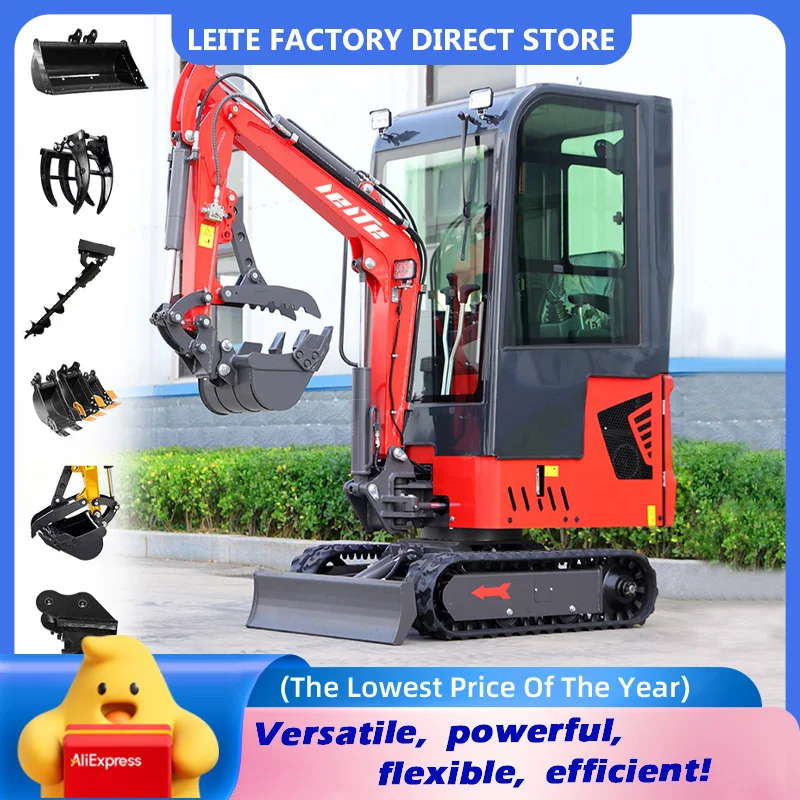 

Бытовой 1-тонный мини-экскаватор с CE Garden Home Гидравлический гусеничный микроэкскаватор Ферма Маленький мини-экскаватор по индивидуальному заказу