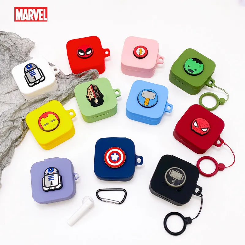 

Cartoon Marvel Earphone Case For Xiaomi Air2 SE Silicone Wireless Blutooth Earbuds Charging Box Protective Cover With Lanyard