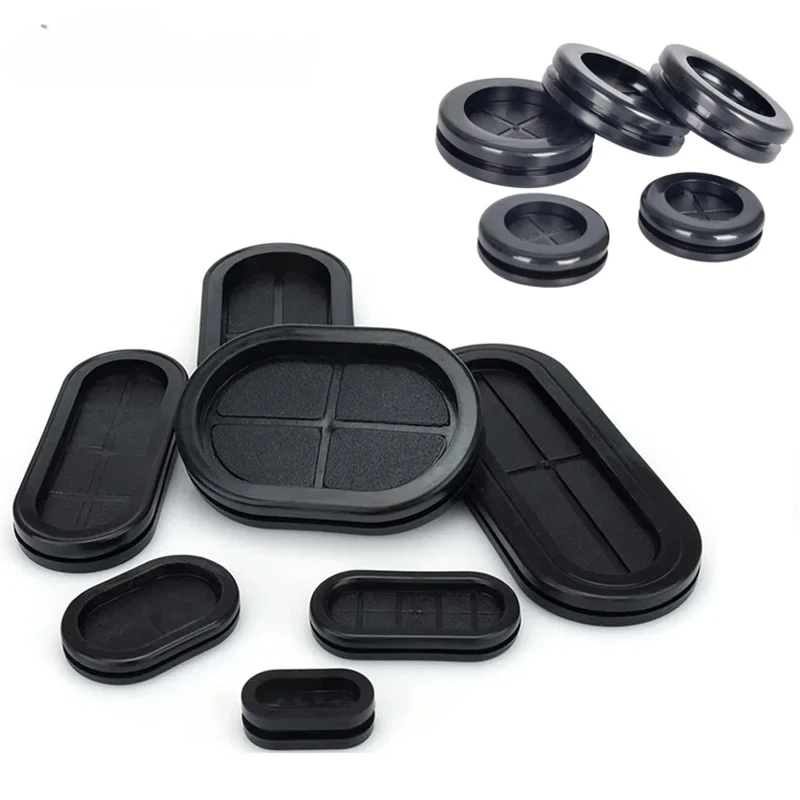 

Черные овальные резиновые прокладки 13х27-40х110 мм