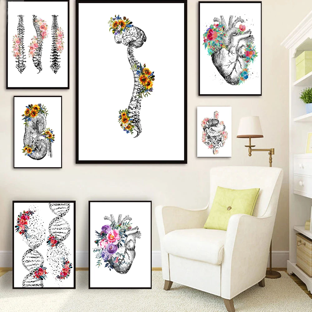 

Medical Organ Canvas Poster Art Painting Nordic Posters Prints Wall Art Canvas Painting Wall Room Decor School of Medicine