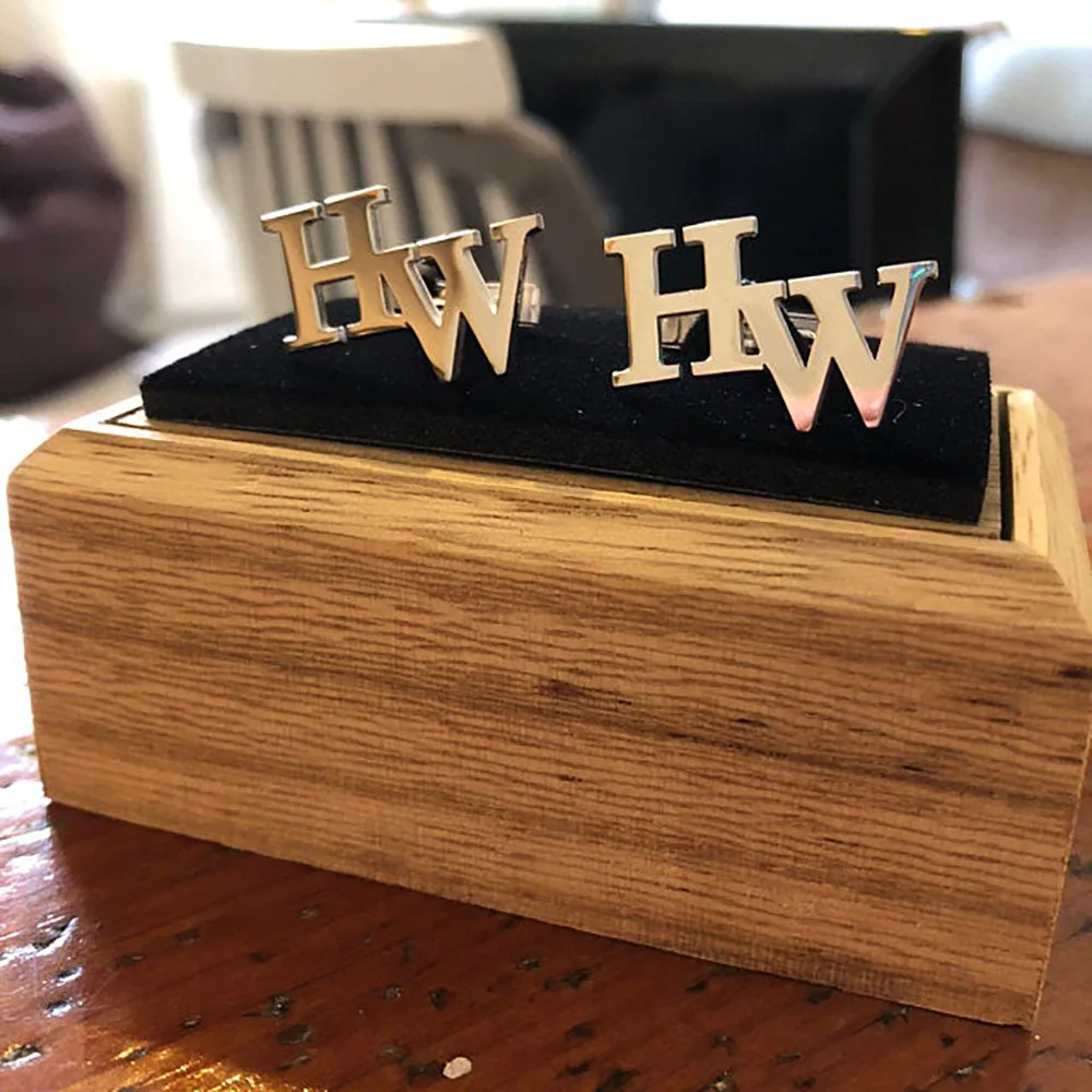 

Personalized Fashion Initials 1-3 Letter Stainless Steel Cufflinks Twins - Men's Suit Shirt Accessories - Groomsmen Gifts