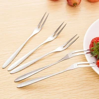 simple modern creative kitchen tableware stainless steel fruit fork childrens fruit sign western food small fork cake fork