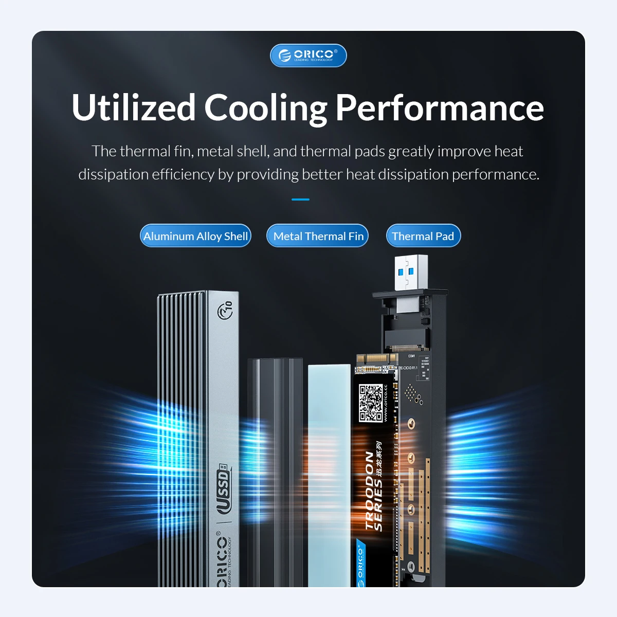 ORICO M.2 NVME NGFF Корпус SATA двойные протоколы M2 nvme sata ngff SSD жесткий диск USB Тип C Внешний HD
