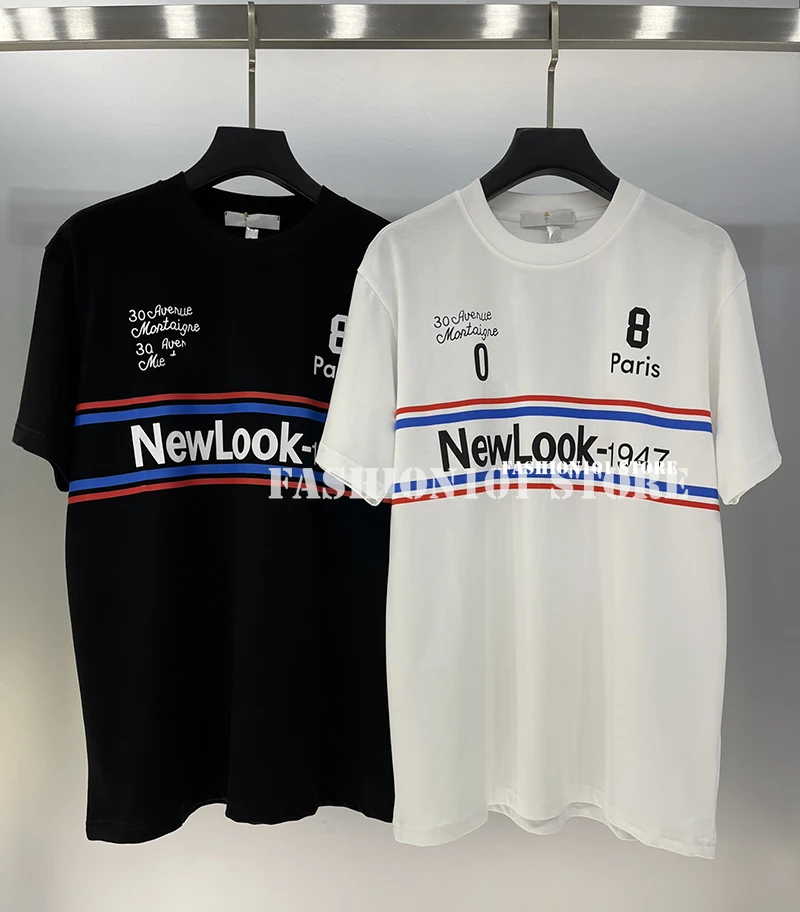 

Роскошный дизайн 2022, летняя Женская Популярная брендовая футболка с надписью logoed из чистого хлопка, женские футболки с коротким рукавом, то...