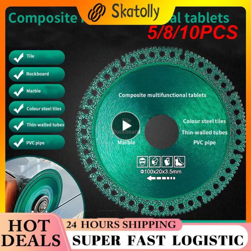 

5/8/10PCS Blade Sharp Glass Cutting Disc Ultra-thin Polishing Brazing Grinding 100mm Polishing Cutting Cutting Blade