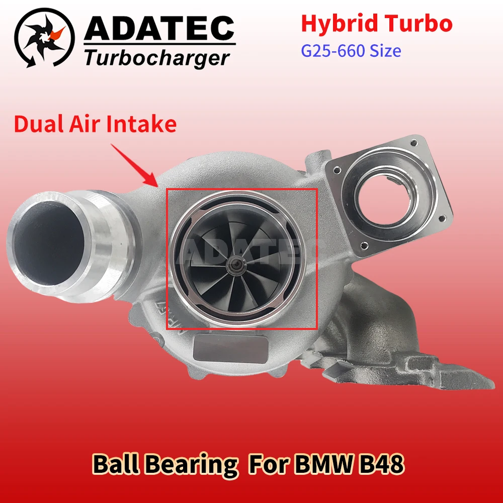 Размер G25-660 двойной шарикоподшипник B48 Hybrid Turbo 49477-02400 обновление турбины для BMW 330i