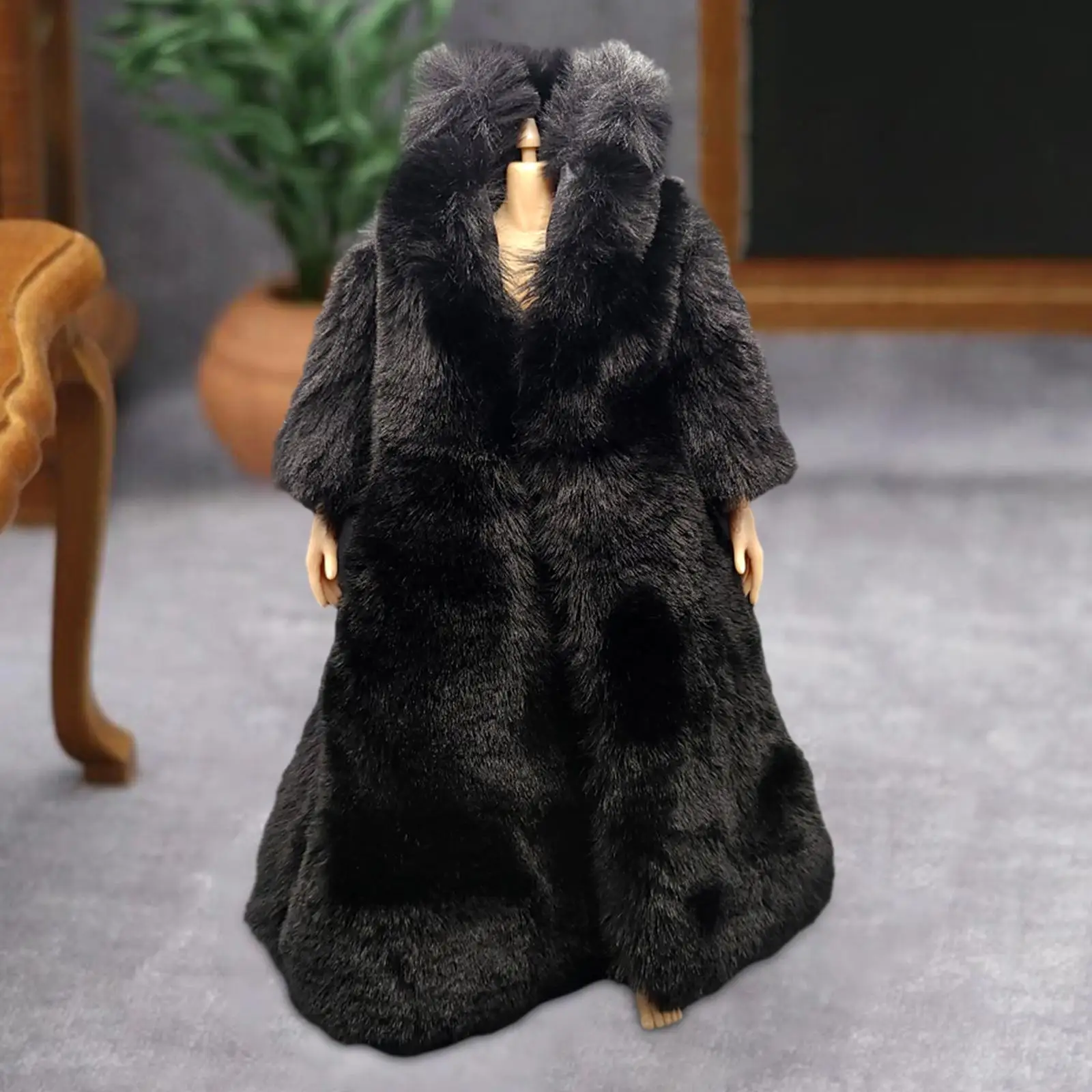 Женская одежда в масштабе 1/6 зимнее пальто для 12-дюймовой фигурки и куклы BJD