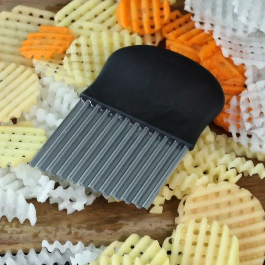 Нож Из Нержавеющей Стали С Волнистыми Краями - Скребок Для Картофеля И Овощей