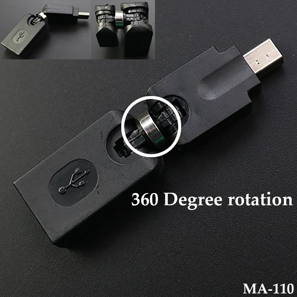 1 шт. вращающийся и Поворотный Переходник USB 2.0 тип А папа для типа мама 360 градусов
