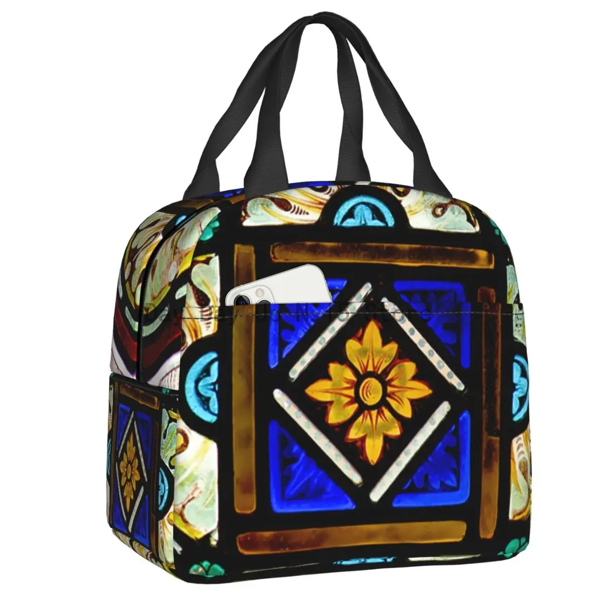 

Портативные Ланч-боксы с витражным рисунком, герметичный термоохладитель в богемном стиле, изолированный Ланч-бокс для еды для детей и школьников