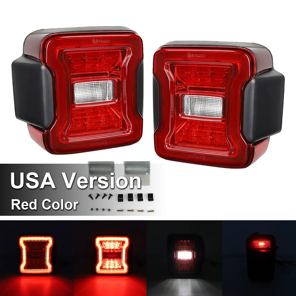 

Светодиодный задний фонарь для Jeep Wrangler JL 2018-2023, задние фонари, стоп-сигналы заднего хода, версия для США