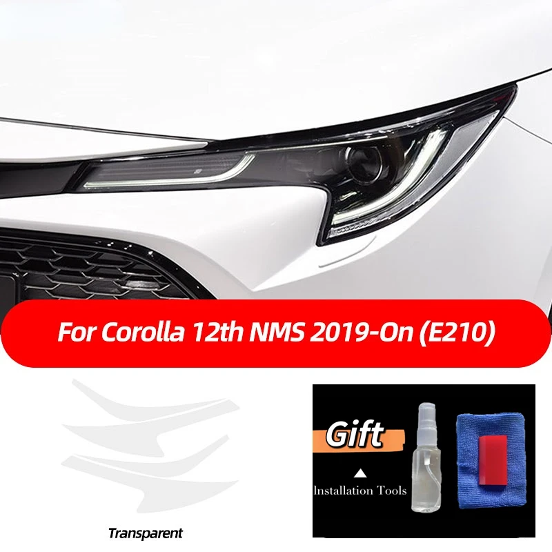

Защитная пленка для автомобильных фар, прозрачная Дымчатая Черная Наклейка для Toyota Corolla E210 2019-2022, туристический спорт, гибридный хэтчбек