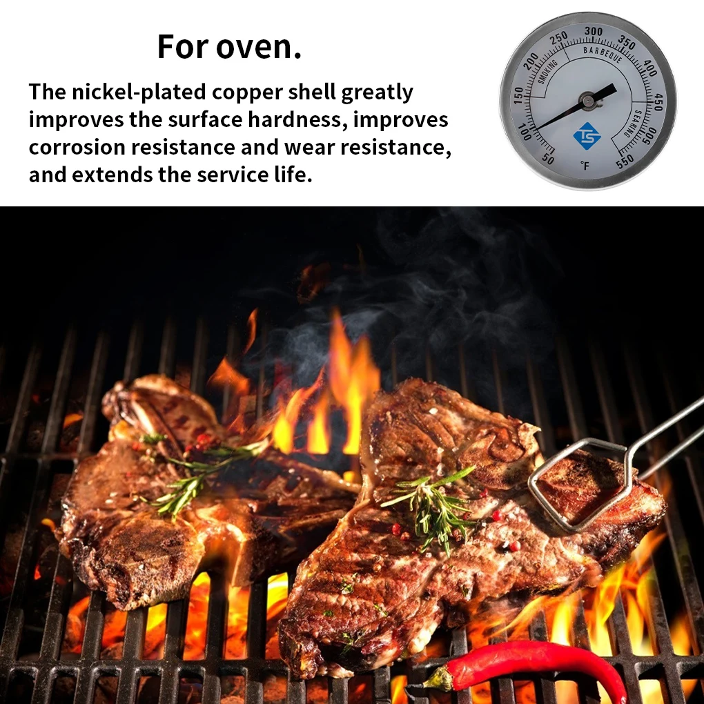 

Жаростойкая посуда F/C 2 "из нержавеющей стали для барбекю, коптильни, гриля, биметаллический термометр, Температурный датчик с двойным датчи...