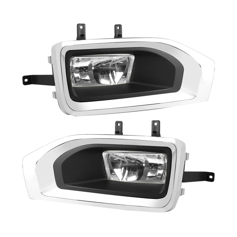 

Newfor 2015-2018 GMC Yukon & Yukon XL Pair Front Bumper Fog Light Lamp with Halogen Bulbs & Bezel Brackets Assembly