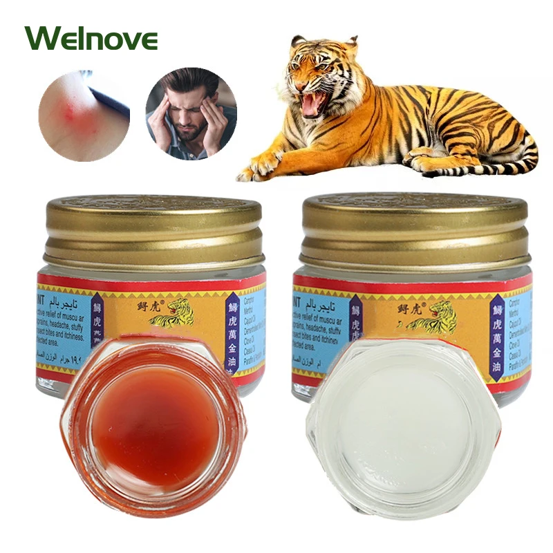 

Новый красный белый тигровый бальзам 60 г, мазь, тайская оригинальная боль в мышцах, спине, коленной боли, репеллент от зуда, комаров, охлаждаю...