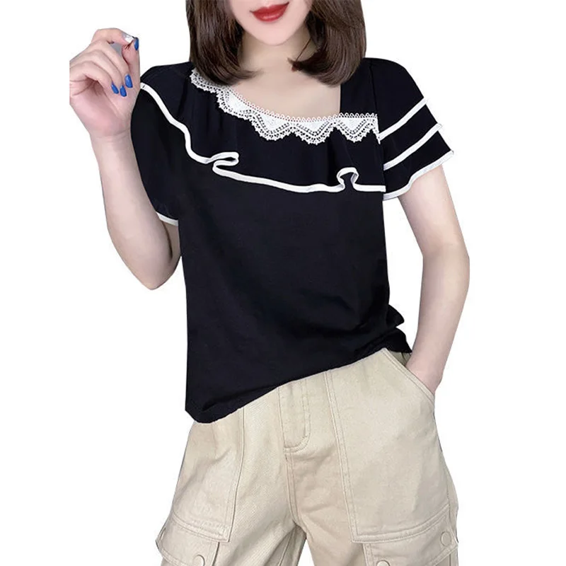 Блузка женская с косым воротником стильная Свободная Повседневная рубашка