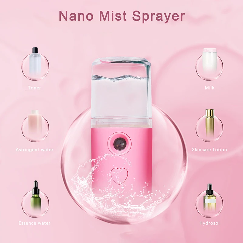 

1OZ /30ML Nano Mist Sprayer Moisturizing Nano Facial Mister Portable Mini Nano Mister Handy Hydrating Sprayer For Eyelash Skin