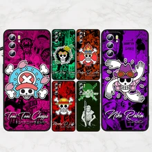 One Piece Luffy Logo For OPPO Find X5 X3 X2 Neo Reno7 SE 6 5 4 2 Z F Lite Pro 5G 4G Black Soft Silicone Phone Case