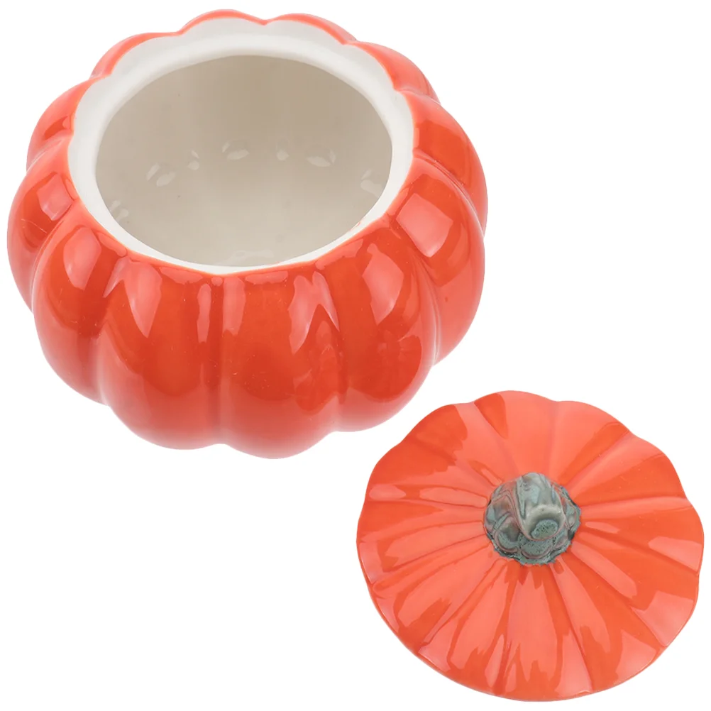

Decorative Porcelain Ceramic Pumpkin Dessert Bowl Lidded Food Container Stew Soup Bowl Pumpkin Shaped Bowl Steamed Bowl
